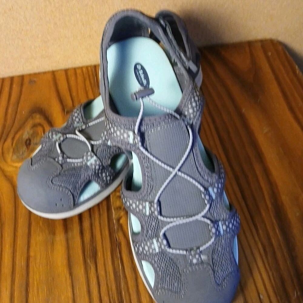 Dr. Scholls Gray Cancun Fisherman Sandals 9.5 M. Excellent cond